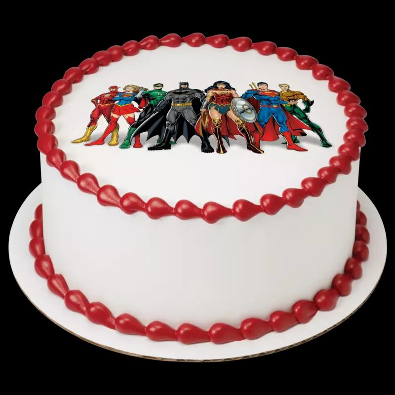 Justice League Decorated Cake