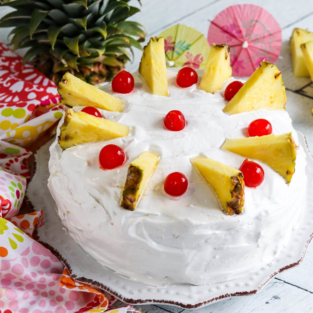 Decorated Pineapple Cake