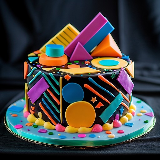 Geometric Decorated Cake