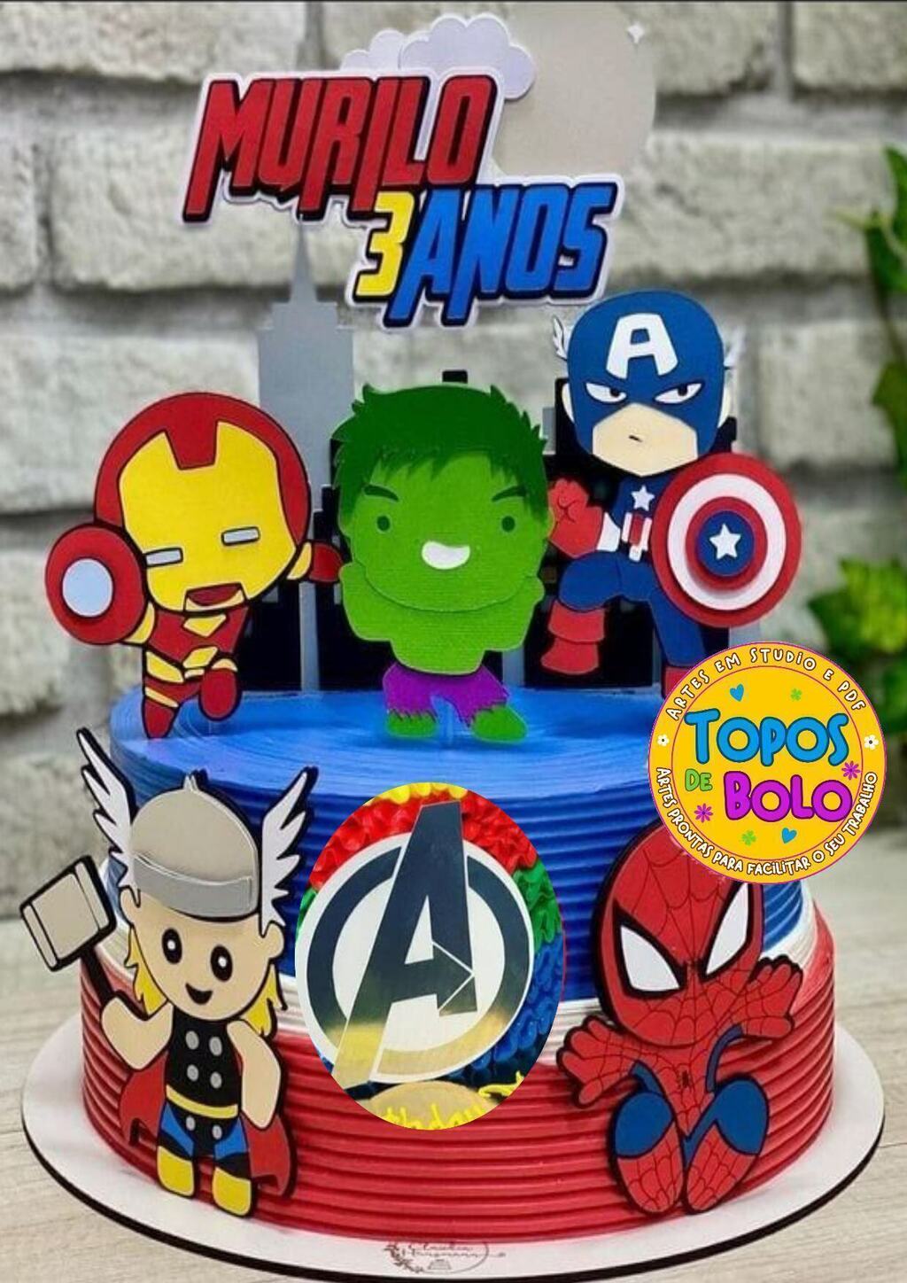 Bolo Decorado Marvel