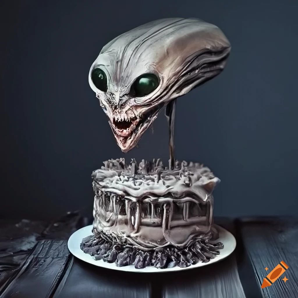 Alien Decorated Cake