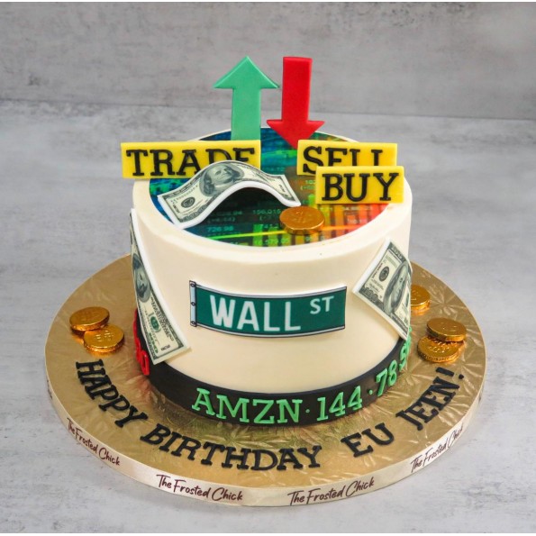 Stock Exchange Decorated Cake