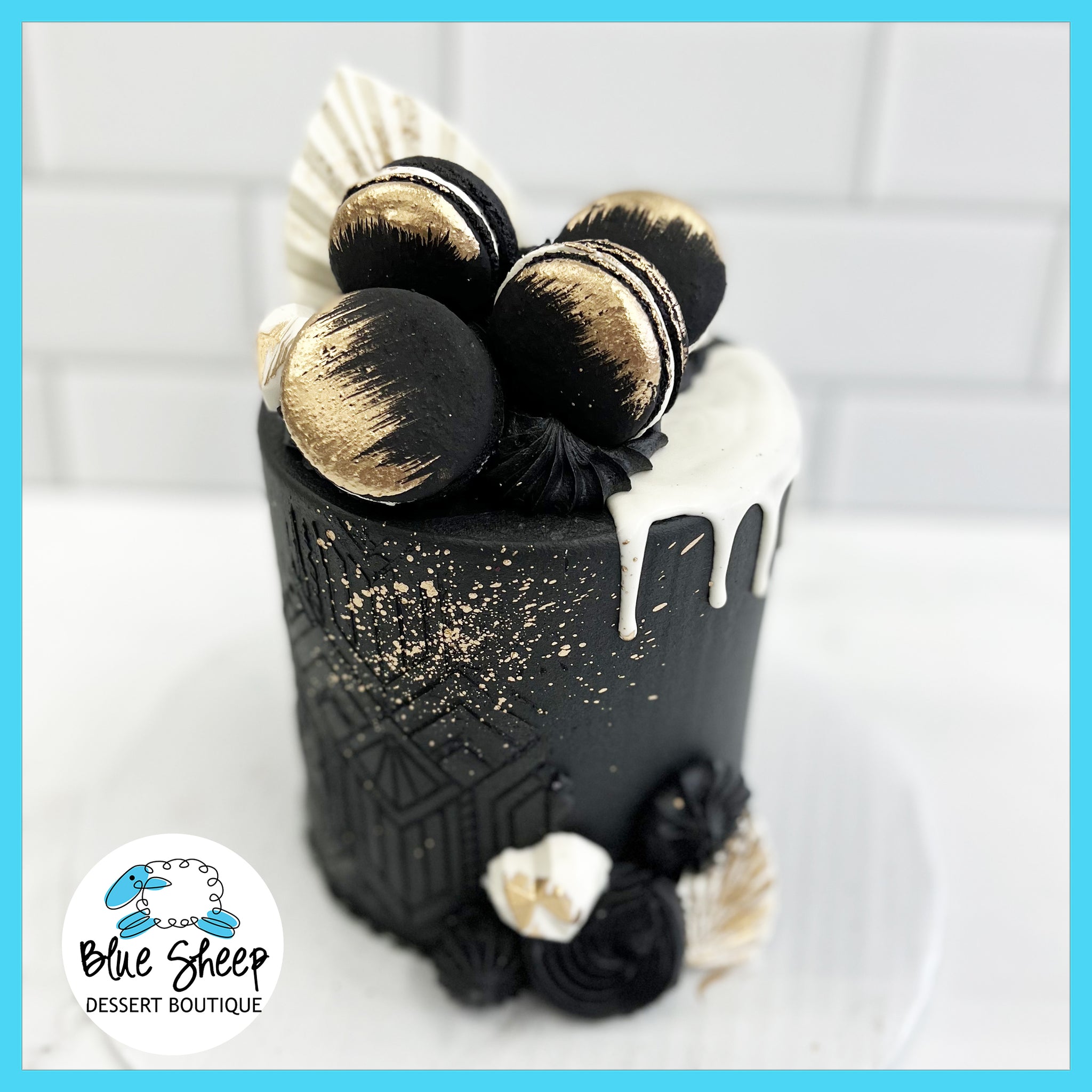 Black Decorated Cake