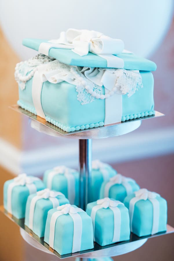 Tiffany Blue Decorated Cake