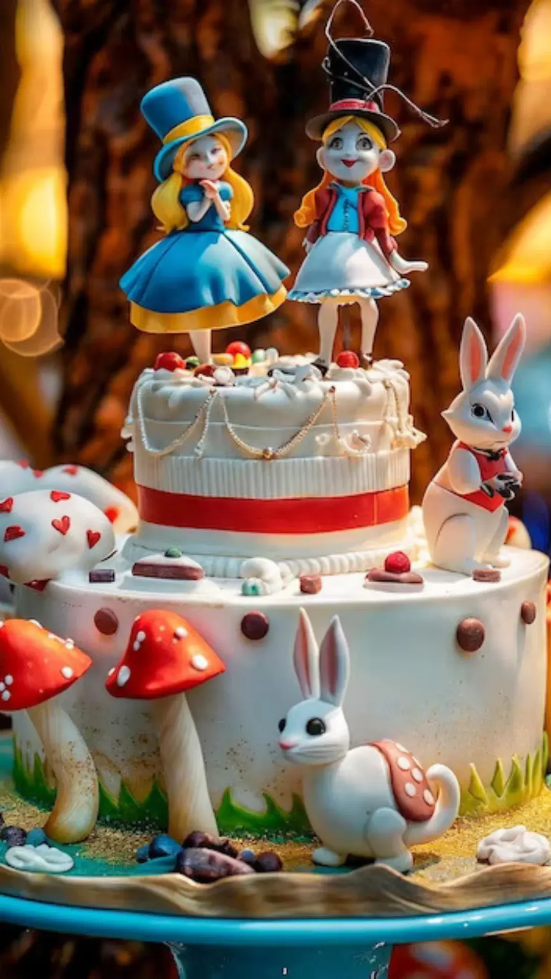 Alice in Wonderland Decorated Cake