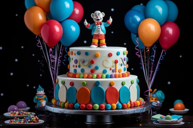 Clown Decorated Cake