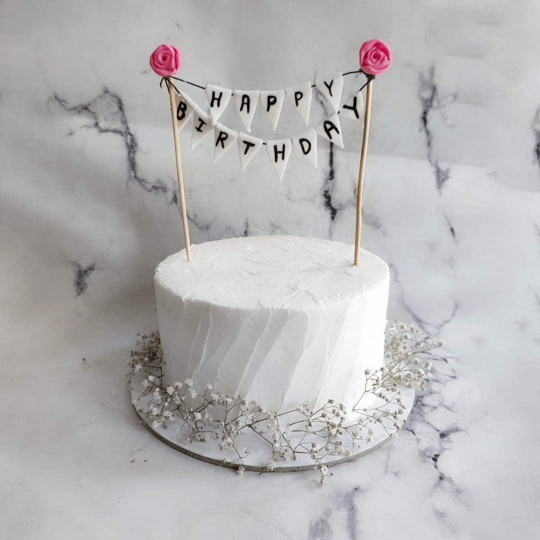 White Decorated Cake