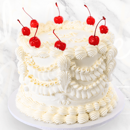 White Decorated Cake