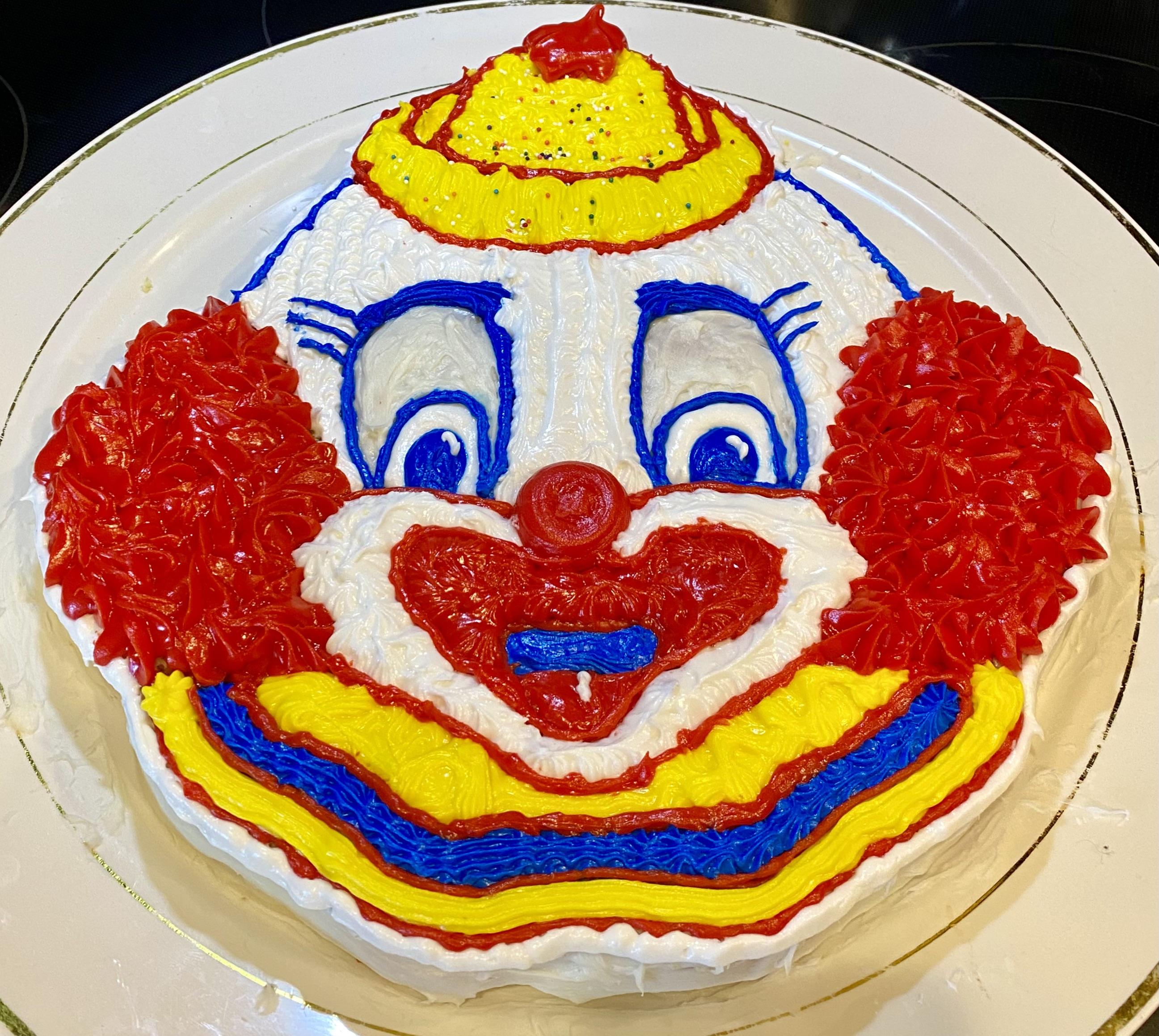 Clown Decorated Cake