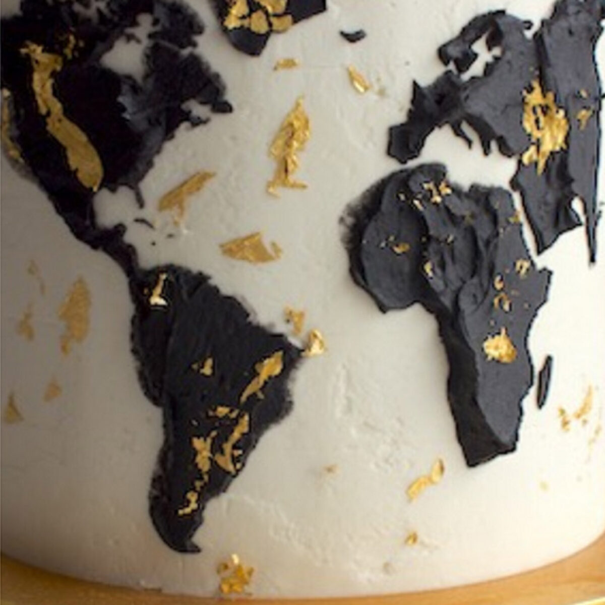 World Map Decorated Cake