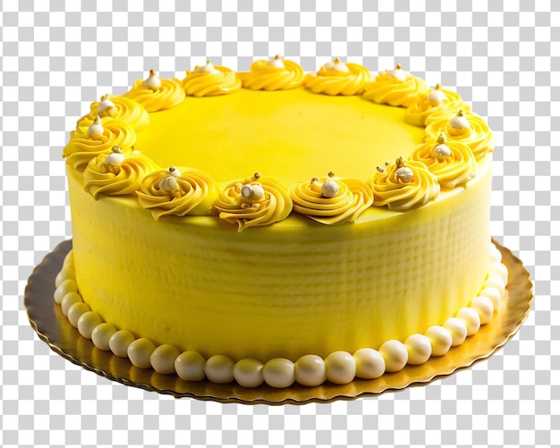 Yellow Decorated Cake