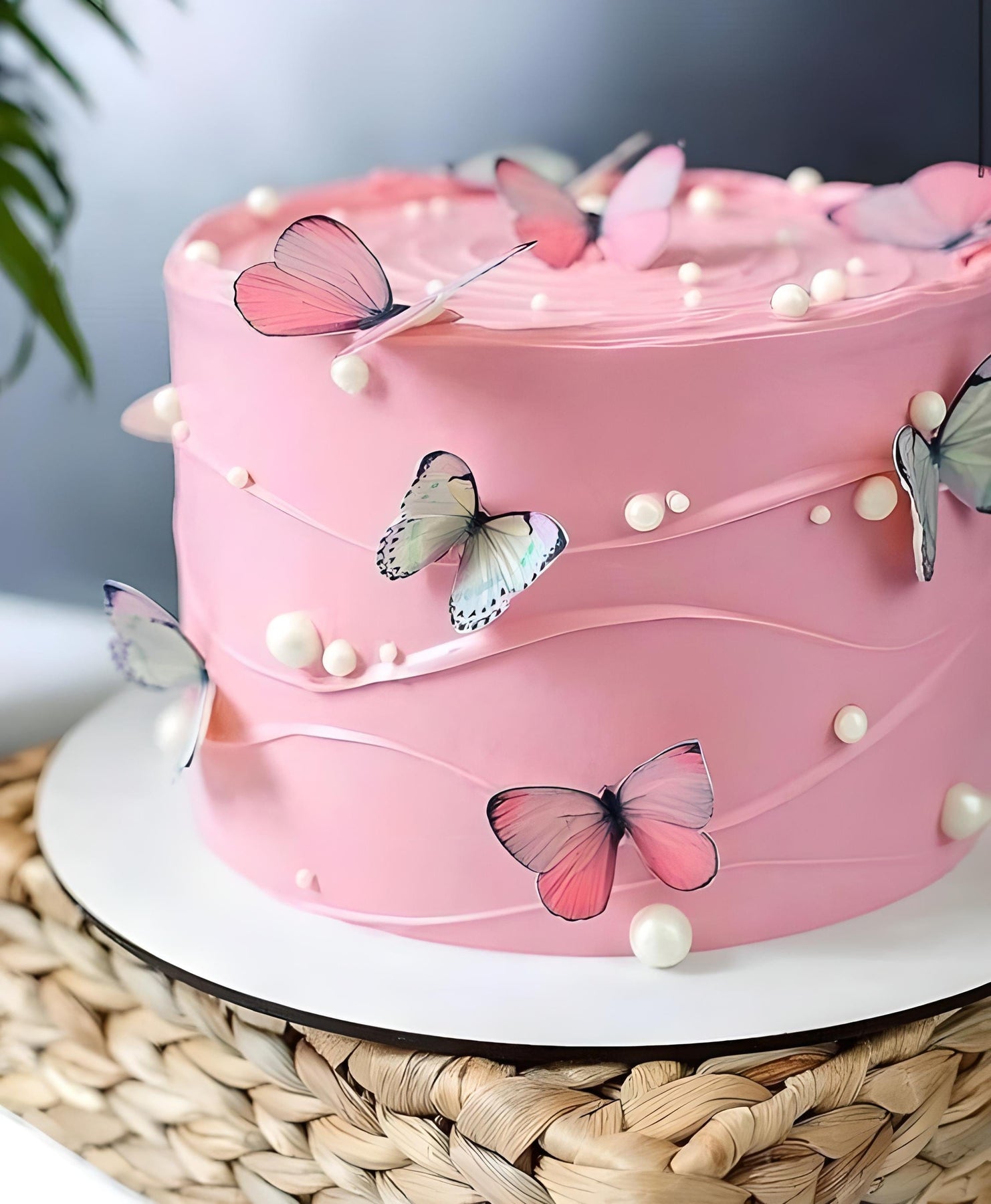 butterfly decorated cake