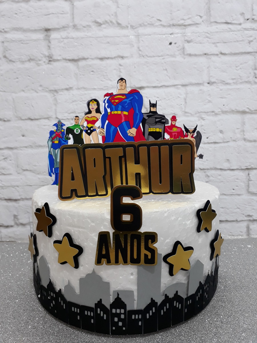Bolo Decorado Liga Justiça
