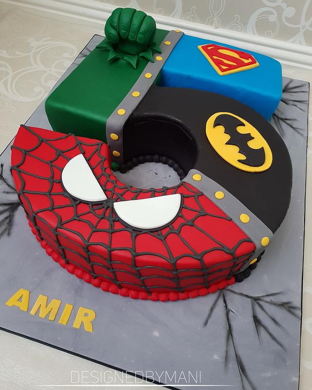 Justice League Decorated Cake