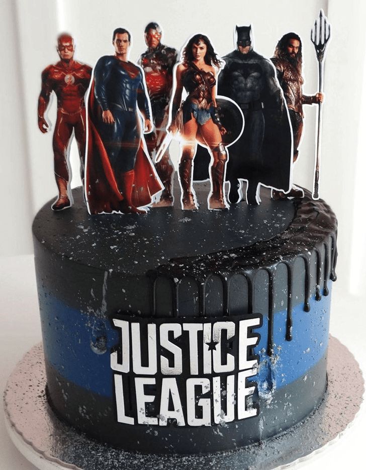 Justice League Decorated Cake