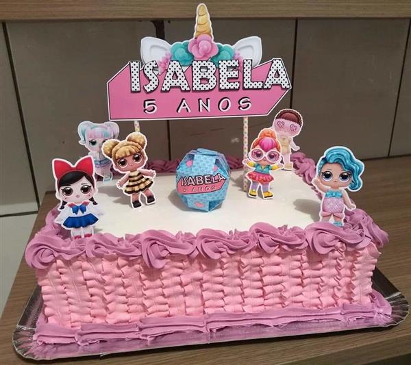 Bolo Decorado Rosa