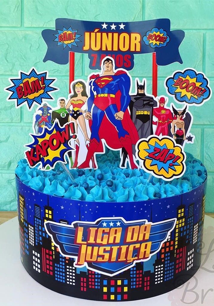 Bolo Decorado Liga Justiça