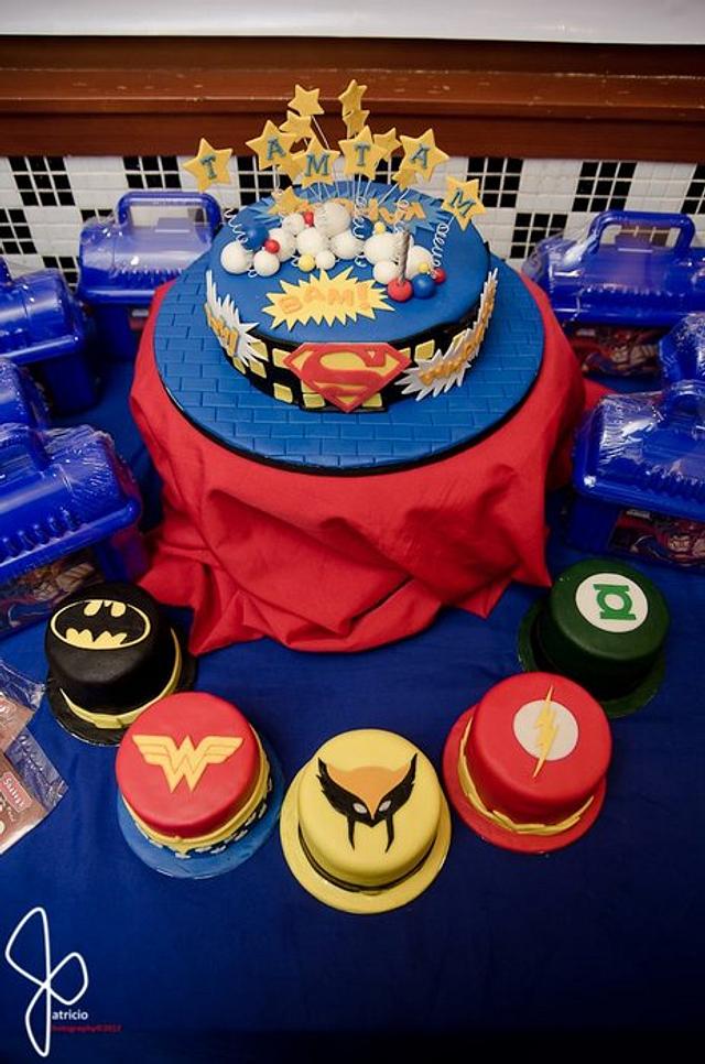 Justice League Decorated Cake