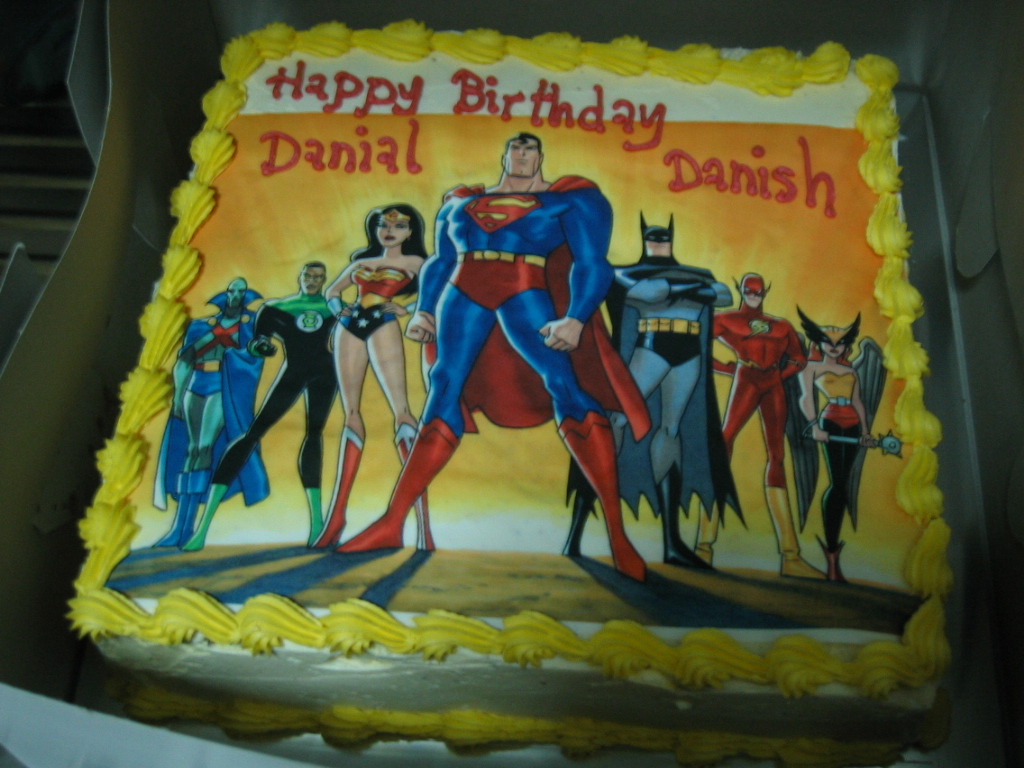 Justice League Decorated Cake