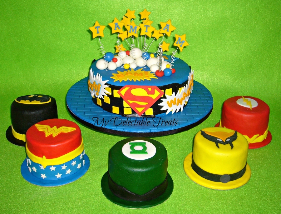 Justice League Decorated Cake