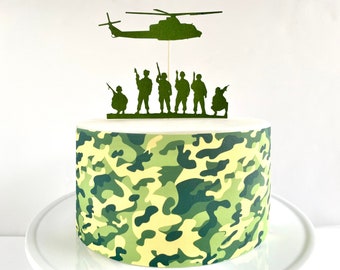 Military decorated cake