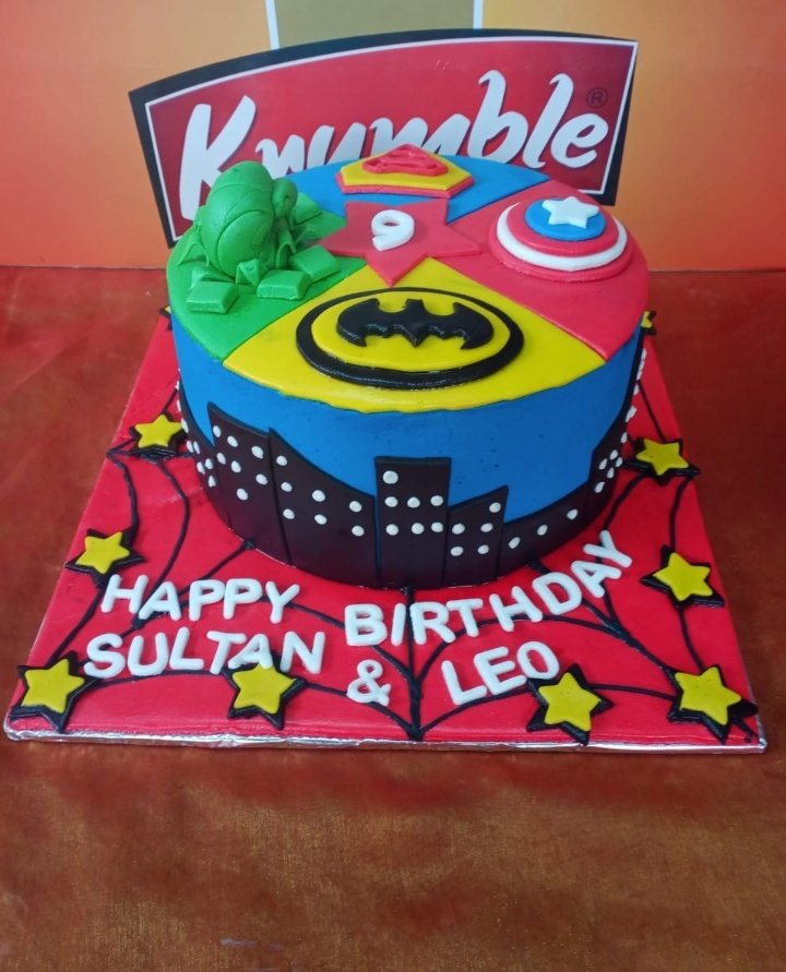 Justice League Decorated Cake