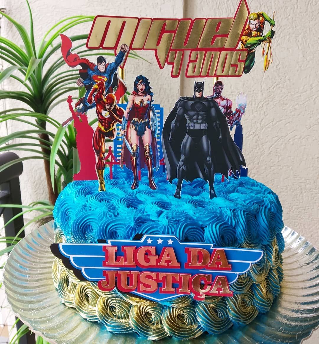 Bolo Decorado Liga Justiça