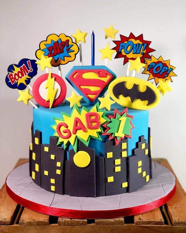 Justice League Decorated Cake