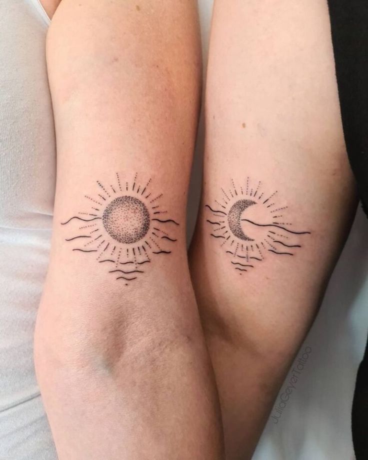 sun and moon tattoo
