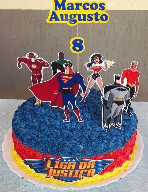 Bolo Decorado Liga Justiça