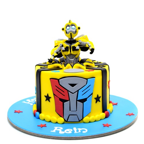 Transformers decorated cake