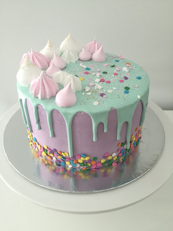 Bolo Decorado Candy Colors