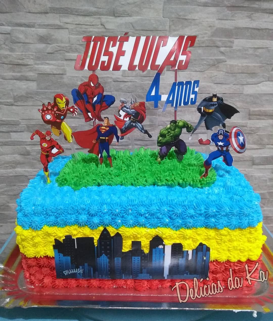 Bolo Decorado Liga Justiça