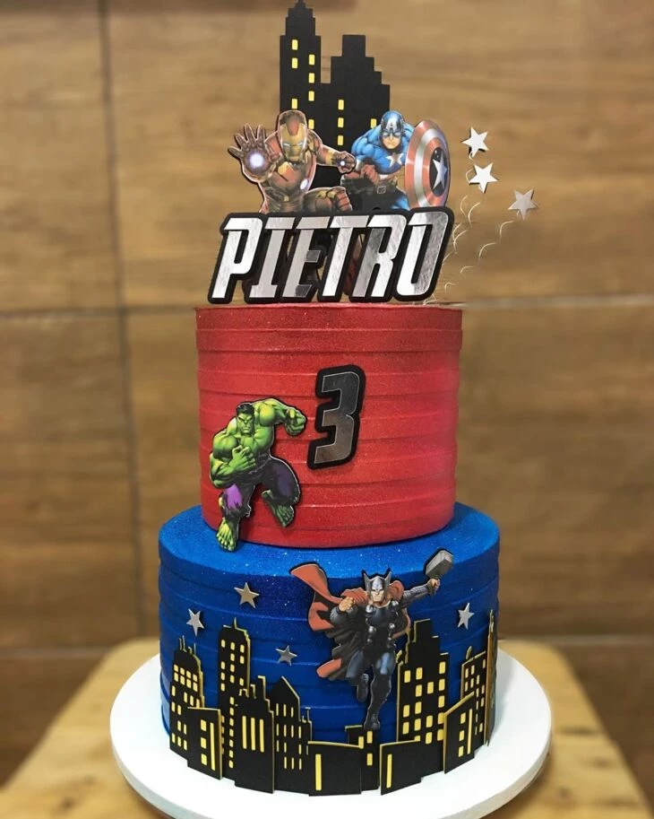 Bolo Decorado Liga Justiça