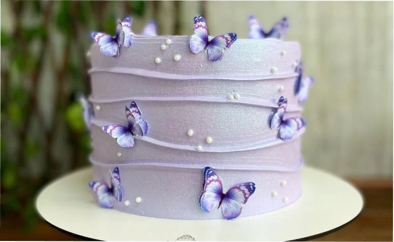 Bolo Decorado Lilas